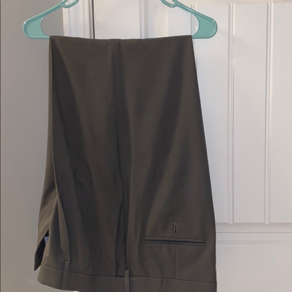 Men’s Gray Pleaded Dress Slacks